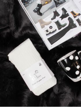 Comfortable Stretchy Full-length Footed Cable Knitted Tights (S/L & XL/A+)